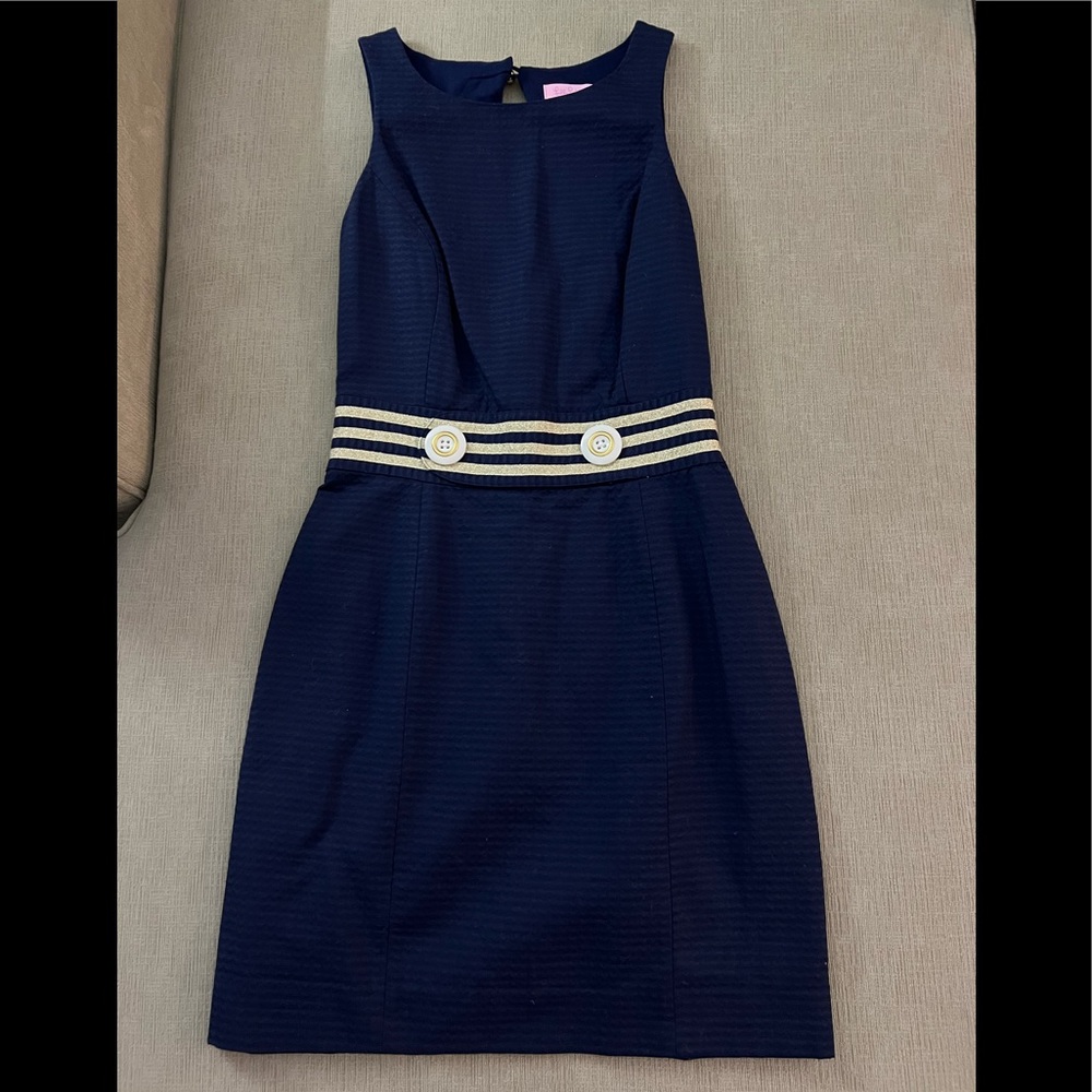 Lilly Pulitzer Navy Dress with Back Cutout - Size: 00